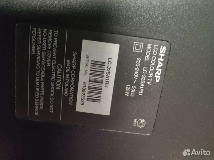 Запчасти для тв sharp lc-32sa1ru