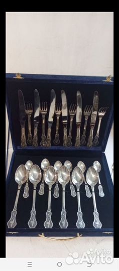 Столовый набор на 6 персон серебро