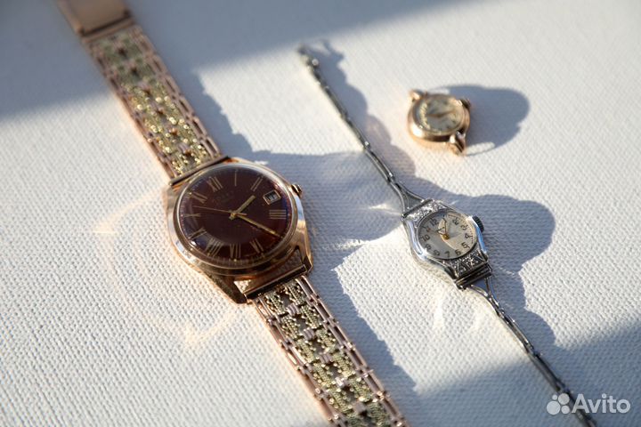 Часы СССР, золото, платина. Мужские и женские