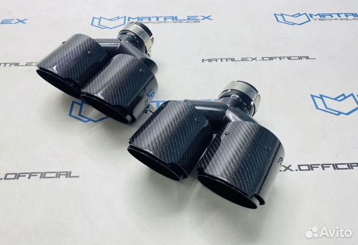 Двойные насадки на глушитель BMW G05 G06, 2/114