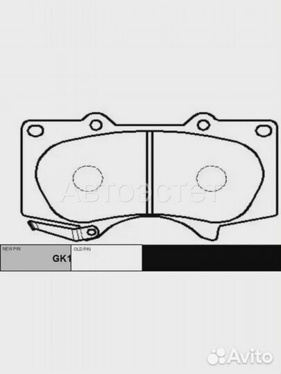 Тормозные колодки дисковые GK1050