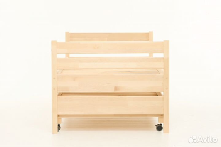 Кровать детская с выкатным спальным местом массив