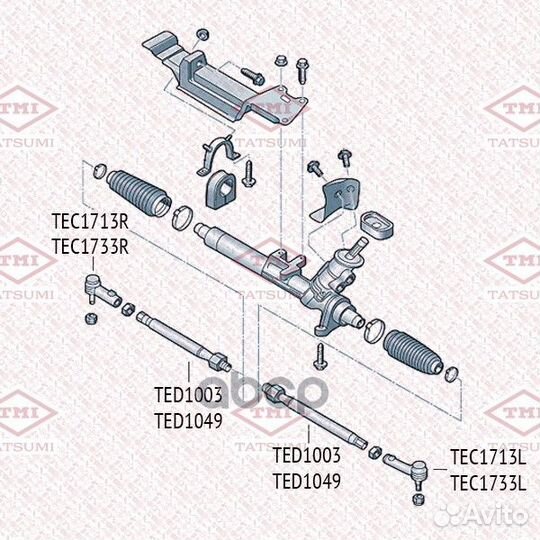 Тяга рулевая TED1003 tatsumi