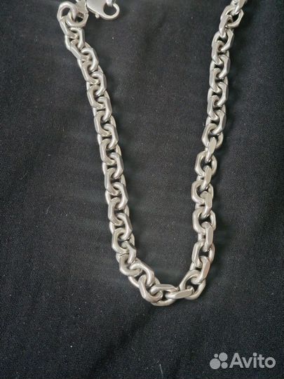 Серебряная якорная цепь 103г