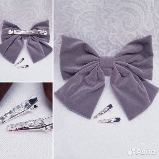Бархатный большой бант