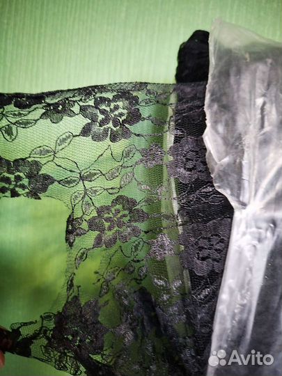 Гипюр черный рулон