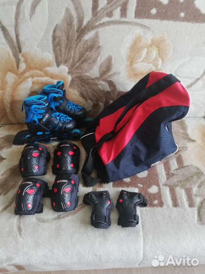 Детские ролики раздвижные и защита