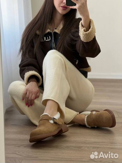 Ботинки из натуральной замши и меха