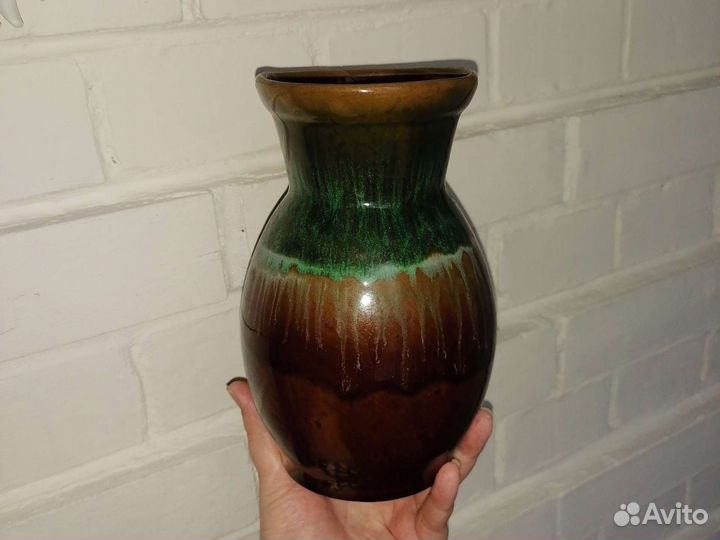 Ваза глиняная с глазурью СССР