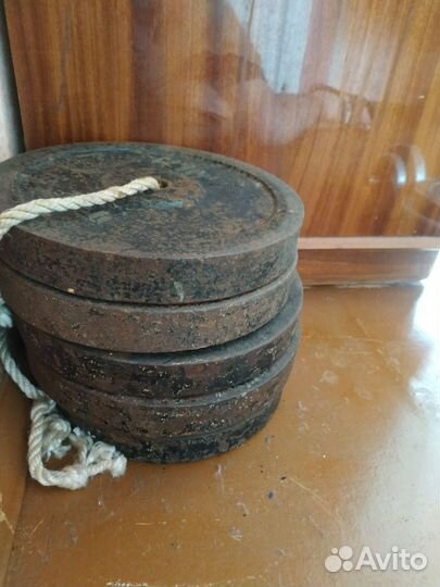 Гриф с блинами