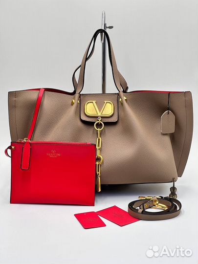 Кожаная сумка Valentino shopper