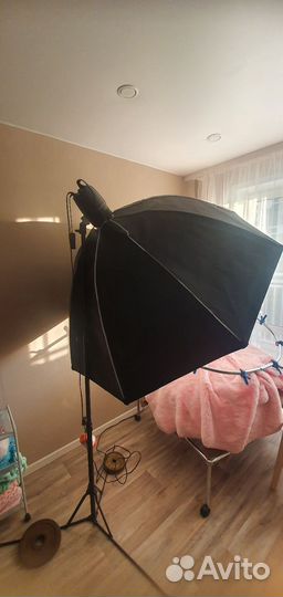 Октобокс godox 145 со вспышкой и стойкой