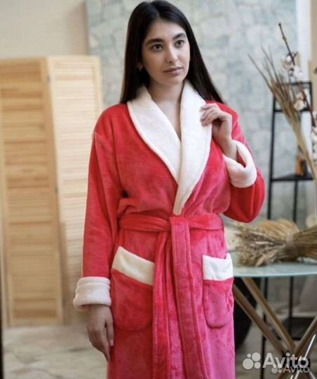 Халат махровый женский