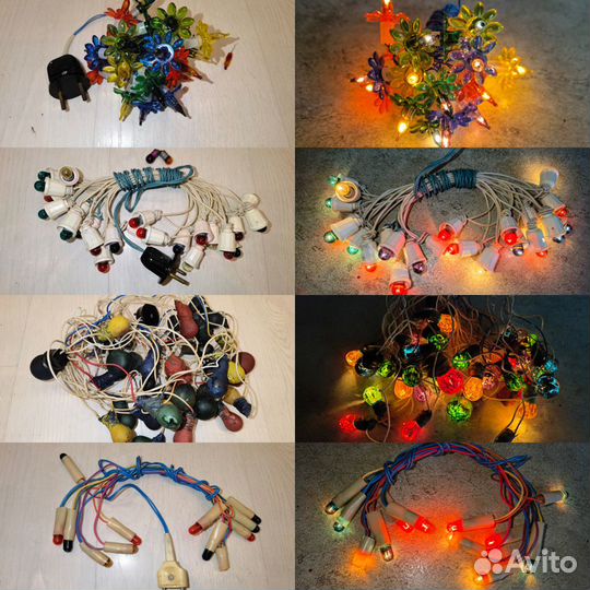 Елочная гирлянда СССР и Звезды электрические СССР