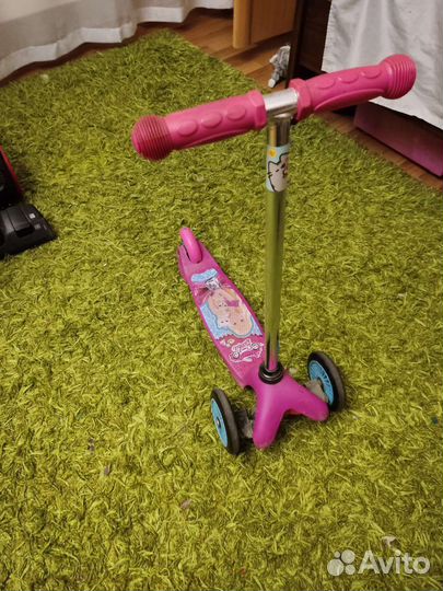 Самокат детский трехколесный Барби для девочек