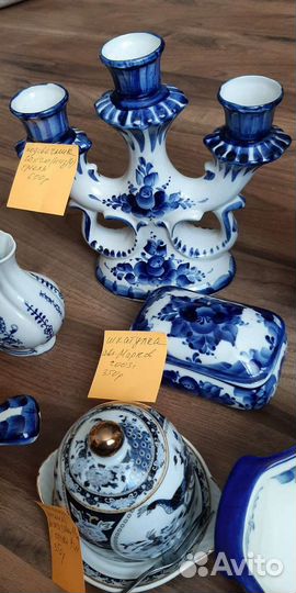 Гжель фигурки посуда