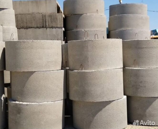 Бетонные изделия: бордюры, кольца, крышки