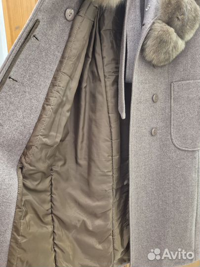 Пальто женское зимнее серое 46 48