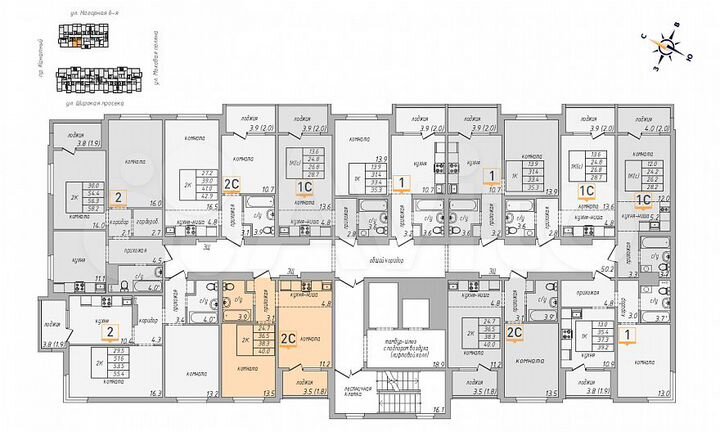 2-к. квартира, 40 м², 17/17 эт.