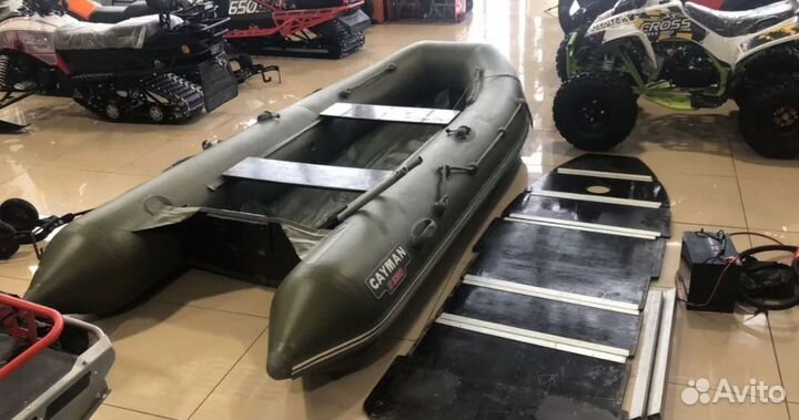 Лодка пвх Кайман N-330 (пайол 12 мм.) зеленый