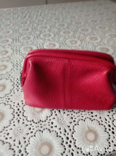 Косметичка натуральная кожа