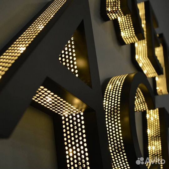 Объемные буквы из нержавеющей стали вывеска