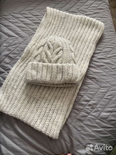 Зимний комплект шапка+ снуд для девочки