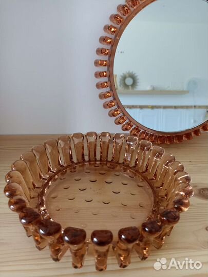 Зеркало и фруктовница Салаватстекло