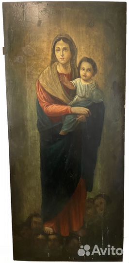 Старинная икона Благодатное Небо 19 век