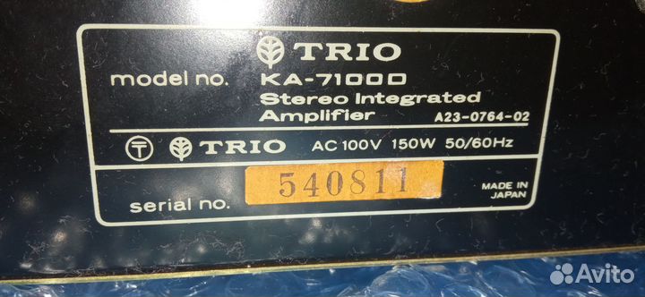 Усилитель Trio KA-7100D