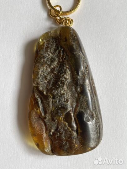 Брелки XXL натуральный янтарь. Не пресс