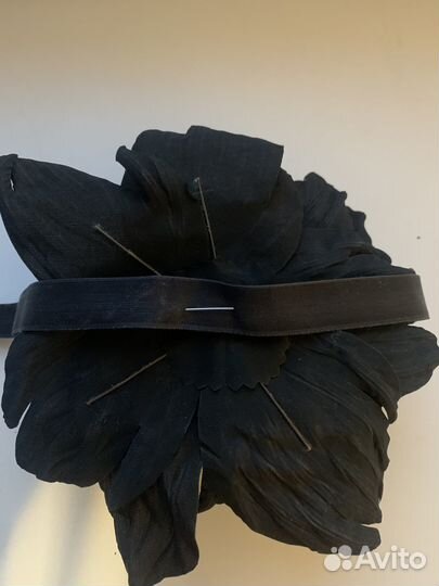 Чокер брошь цветок из ткани