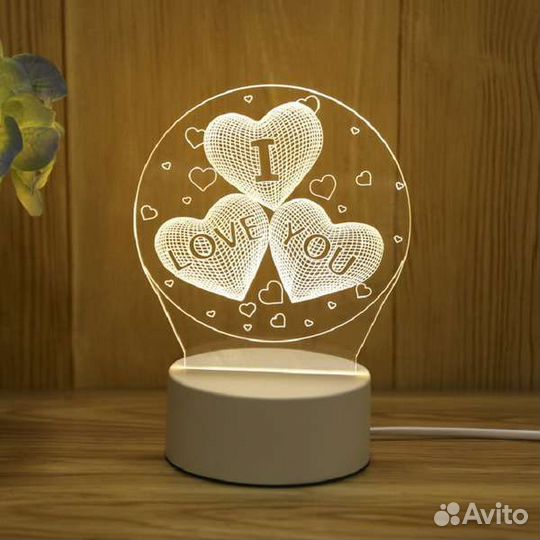 Светильник ночник 3D