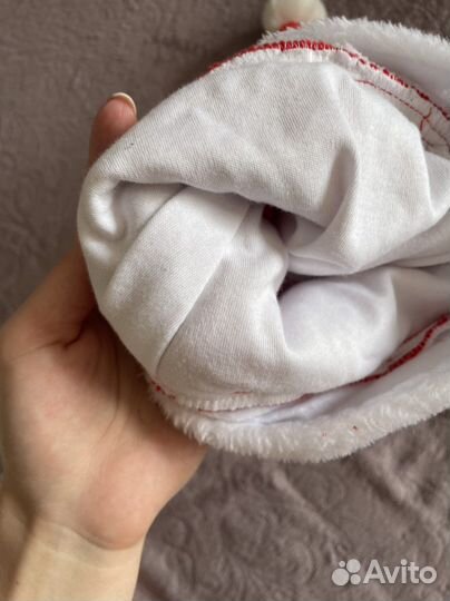 Шапка деда мороза для малышей