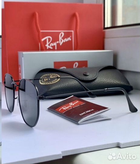 Очки ray ban hexagonal 54 черные