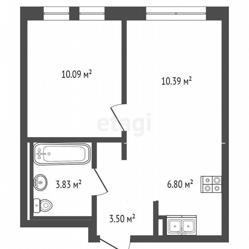 1-к. квартира, 35,3 м², 9/14 эт.