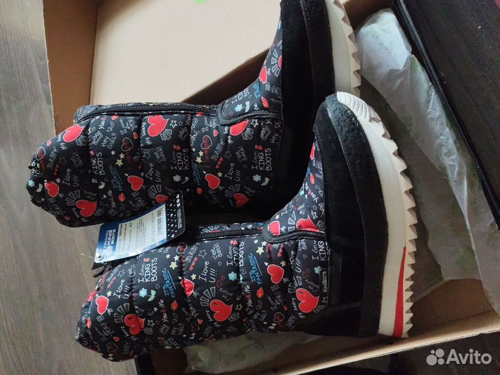 Дутики зимние детские натуралка с мембраной