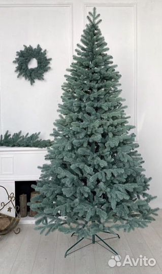 Ёлка литая новогодняя голубая 230 см