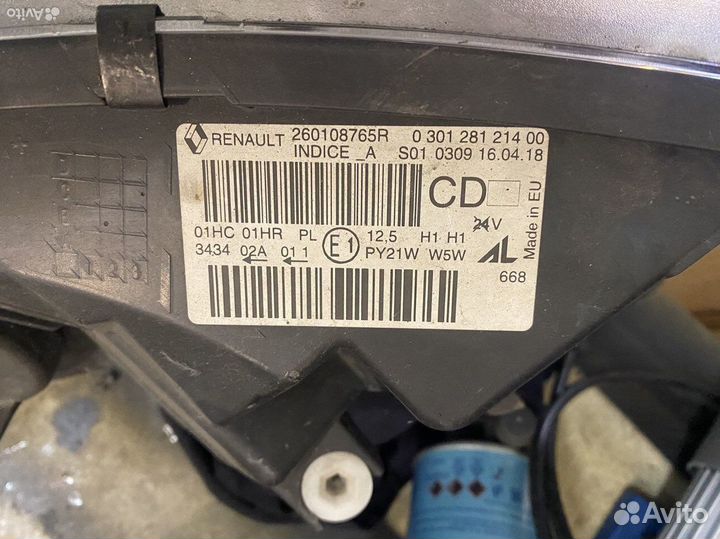 Фара renault kaptur правая