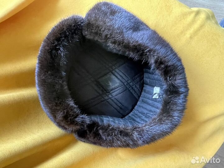 Мужская шапка ушанка норковая
