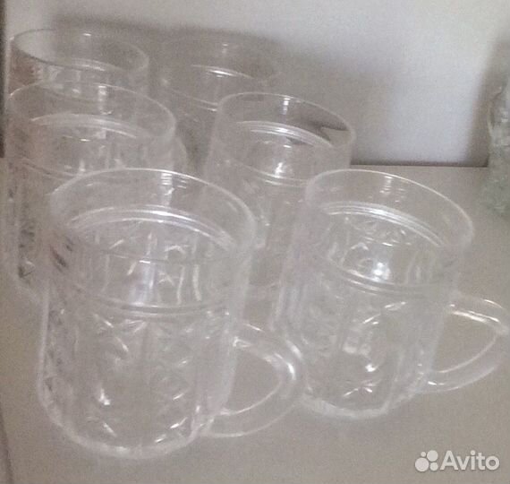 Кружка хрустальная 6 шт