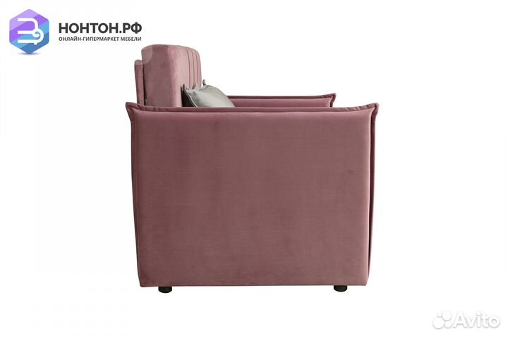 Диван выкатной Дэнди розовый / серый