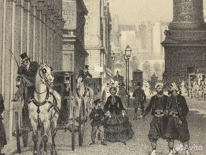 Антикварная Литогафия. 1890е годы. Париж