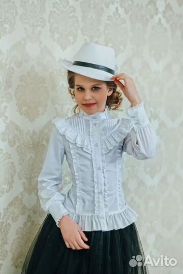 Блузка школьная нарядная, 148-156