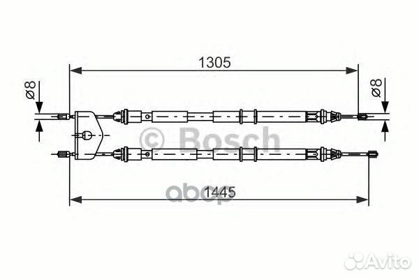 Трос, стояночная тормозная система 1987477732 B