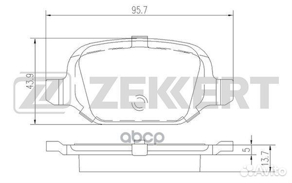 Колодки торм. диск. задн. Citroen Nemo 08- Fia