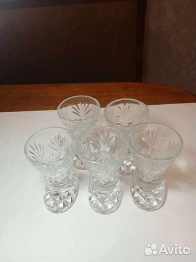 Рюмка в виде сапожка, хрусталь СССР