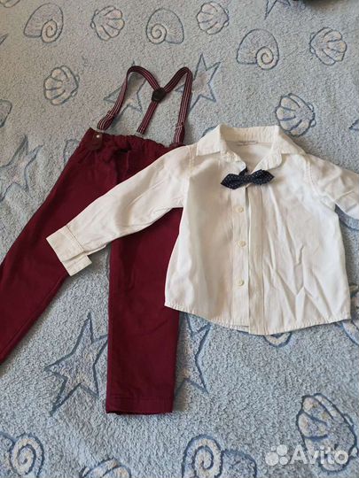 Рубашка+ брюки+ бабочка р.86