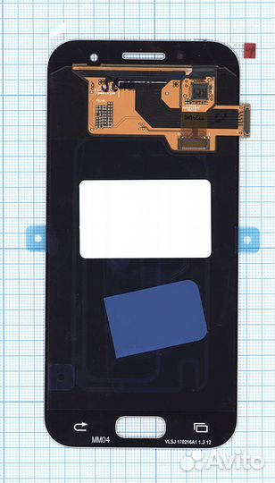 Дисплей Samsung Galaxy A3 2017 A320F голубой Orig