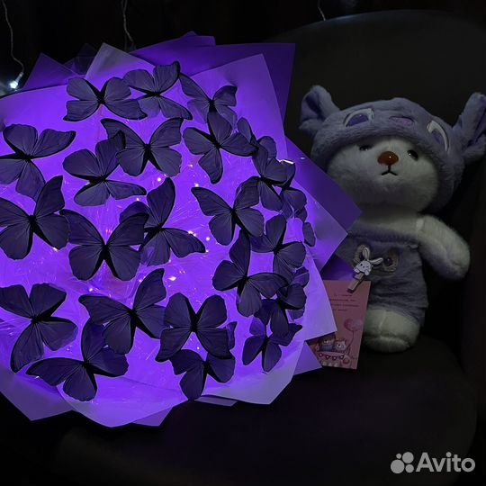 Букет из бабочек + игрушка идет в подарок